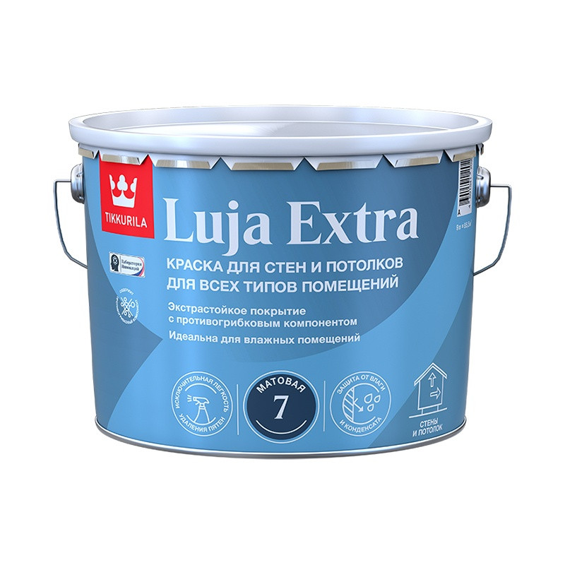 Краска экстра-стойкая Tikkurila Luja Extra 7 основа А матовая (9 л)