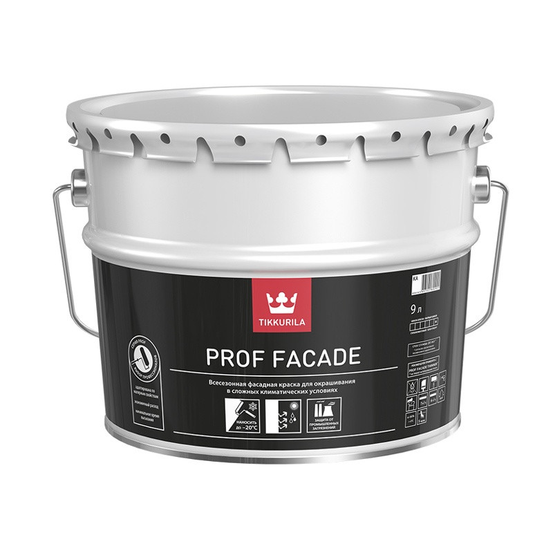 Краска фасадная Tikkurila PROF FACADE основа КA всесезонная (9 л)