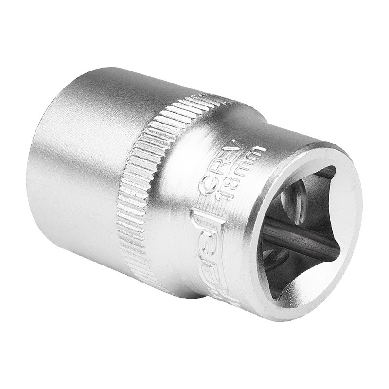 Головка шестигранная торцевая, CrV 1/2" 18 мм Головка шестигранная торцевая, CrV 1/2" 18 мм