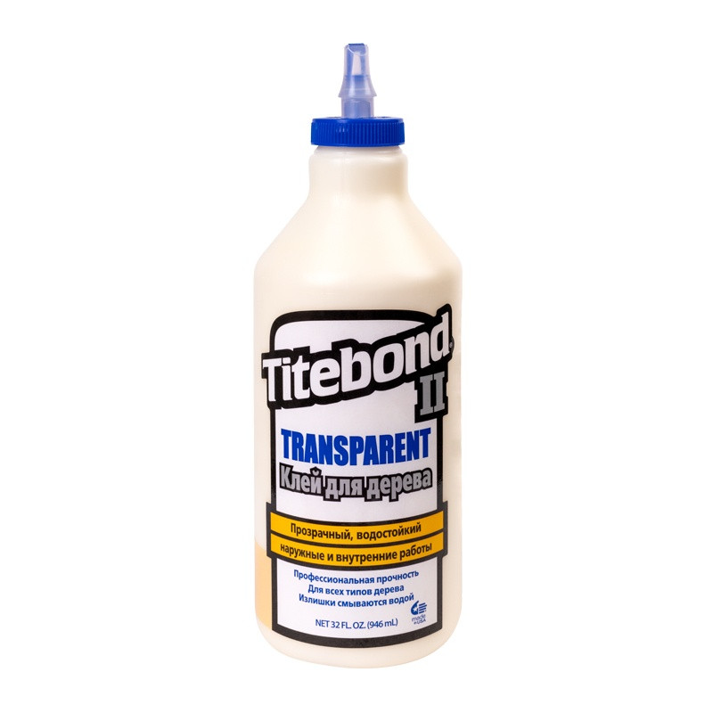 Клей для дерева и паркета Titebond прозрачный влагостойкий (0,946 л) Клей для дерева и паркета Titebond прозрачный влагостойкий (0,946 л)