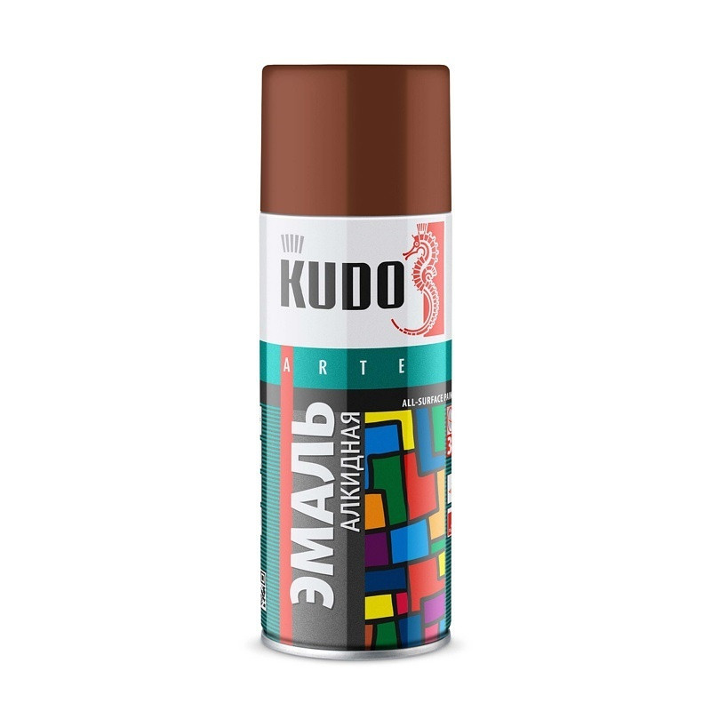 Эмаль аэрозольная Kudo KU-1023 RAL 8002 универсальная какао (0,52 л)