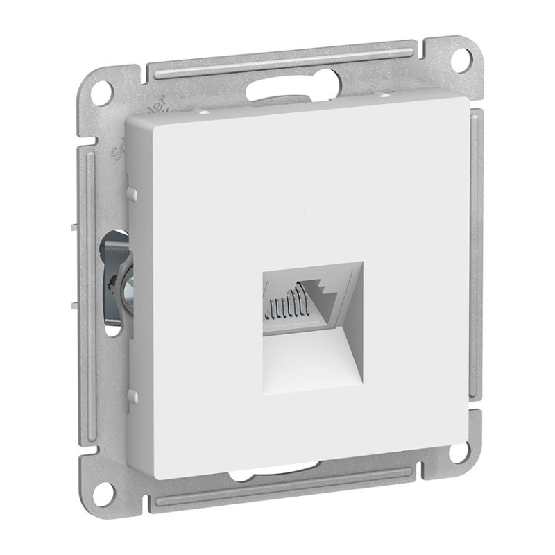 Розетка компьютерная RJ-45 с/у Atlasdesign ATN000183, 1 гнездо, белая Розетка компьютерная RJ-45 с/у Atlasdesign ATN000183, 1 гнездо, белая