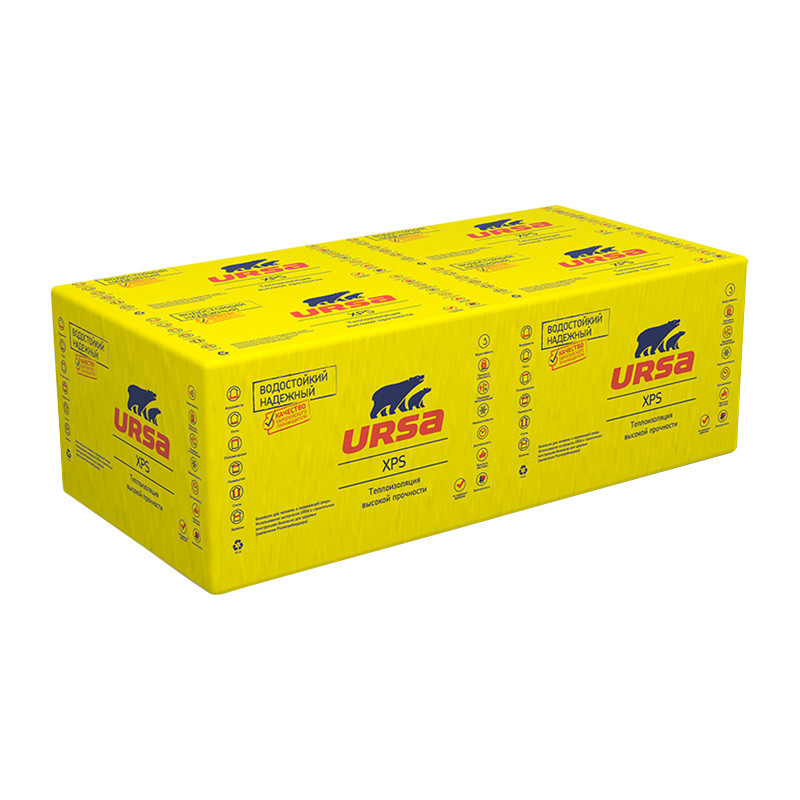 Пенополистирол экструдированный Ursa XPS-N-III-G4-L 1180х600х50 мм, 1 шт