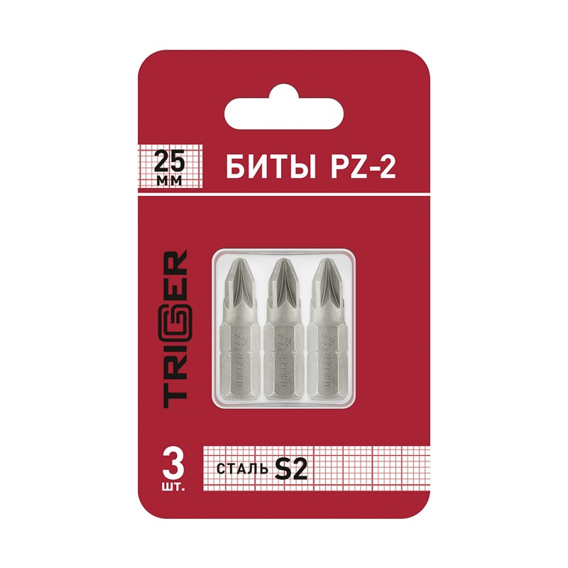 Биты Trigger 84964 Профи PZ-2 25 мм (3 шт.) Биты Trigger 84964 Профи PZ-2 25 мм (3 шт.)