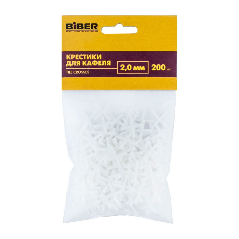 Крестики для кафеля Biber 55602, 2 мм (200 шт.) Крестики для кафеля Biber 55602, 2 мм (200 шт.)