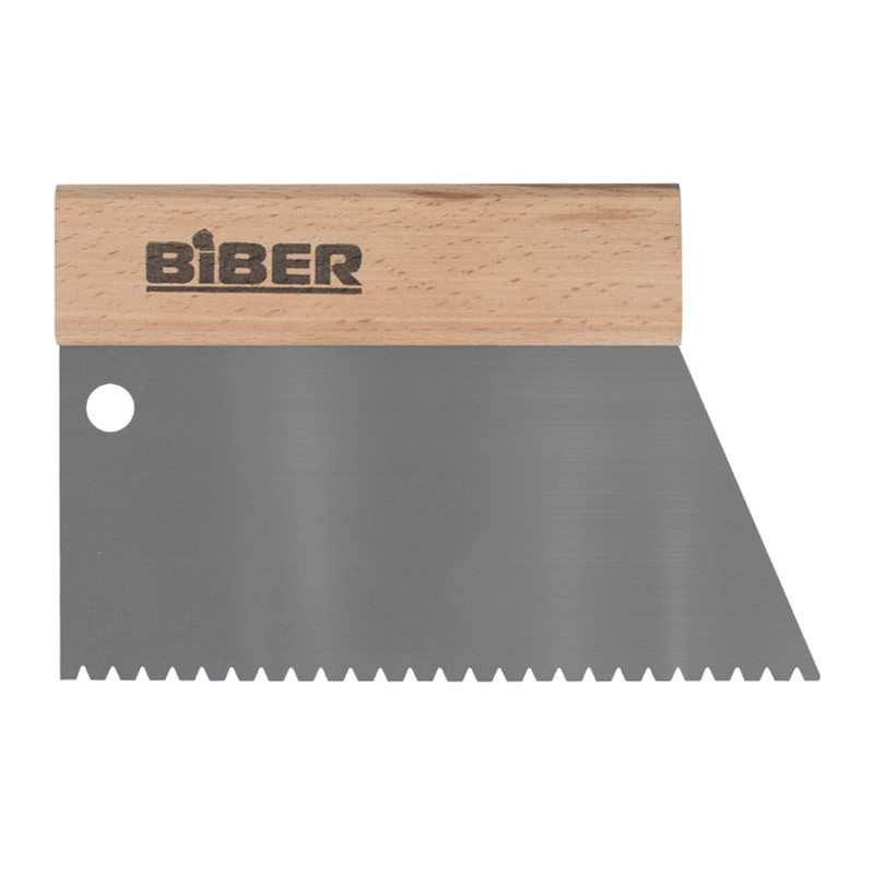 Шпатель для клея Biber 35281 зуб тип B3, 180 мм Шпатель для клея Biber 35281 зуб тип B3, 180 мм