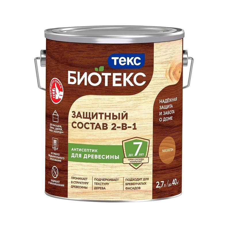 Антисептик Текс Bioteks состав 2в1 махагон (2,7 л)