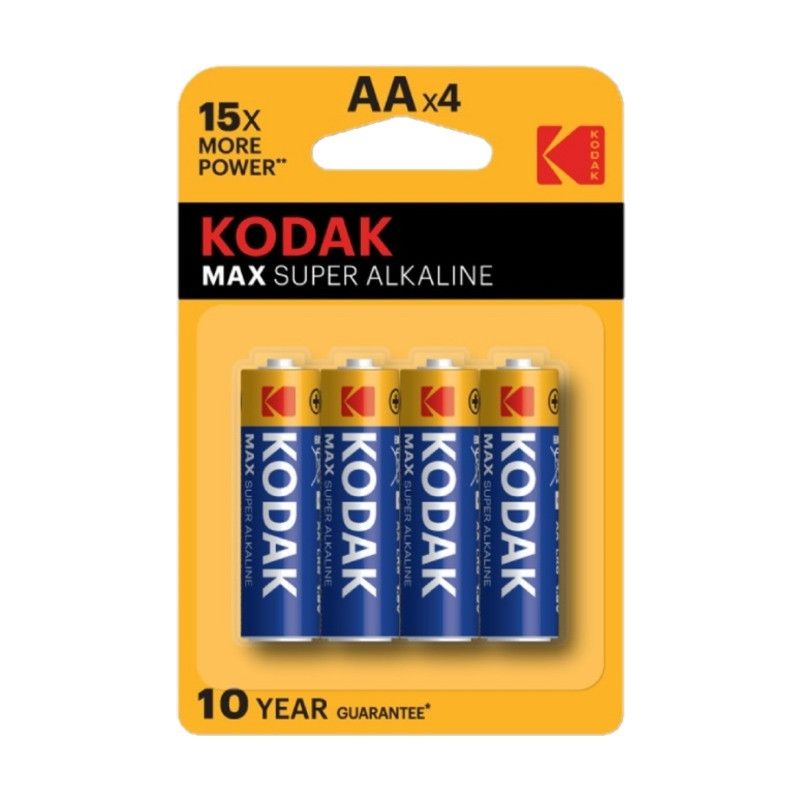 Батарейка алкалиновая Kodak, тип LR6/АА, 1,5В (4 шт) Батарейка алкалиновая Kodak, тип LR6/АА, 1,5В (4 шт)