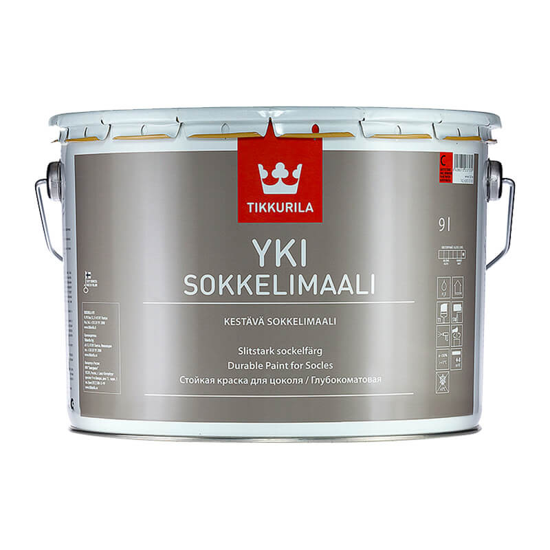 Краска краска для цоколя Tikkurila Yki основа C матовая (9 л)